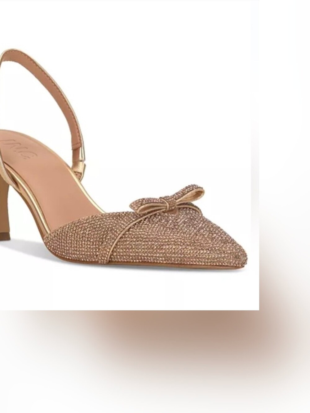 I.N.C. International Concepts Gelsey Crystal pumps In GOLD Size 5.5